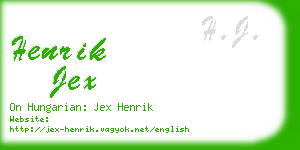 henrik jex business card